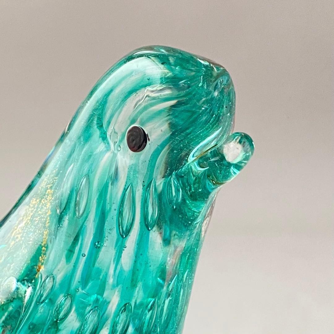 Murano Glass Barovier & Toso Bird Figurine Paperweight Vintage Interior
