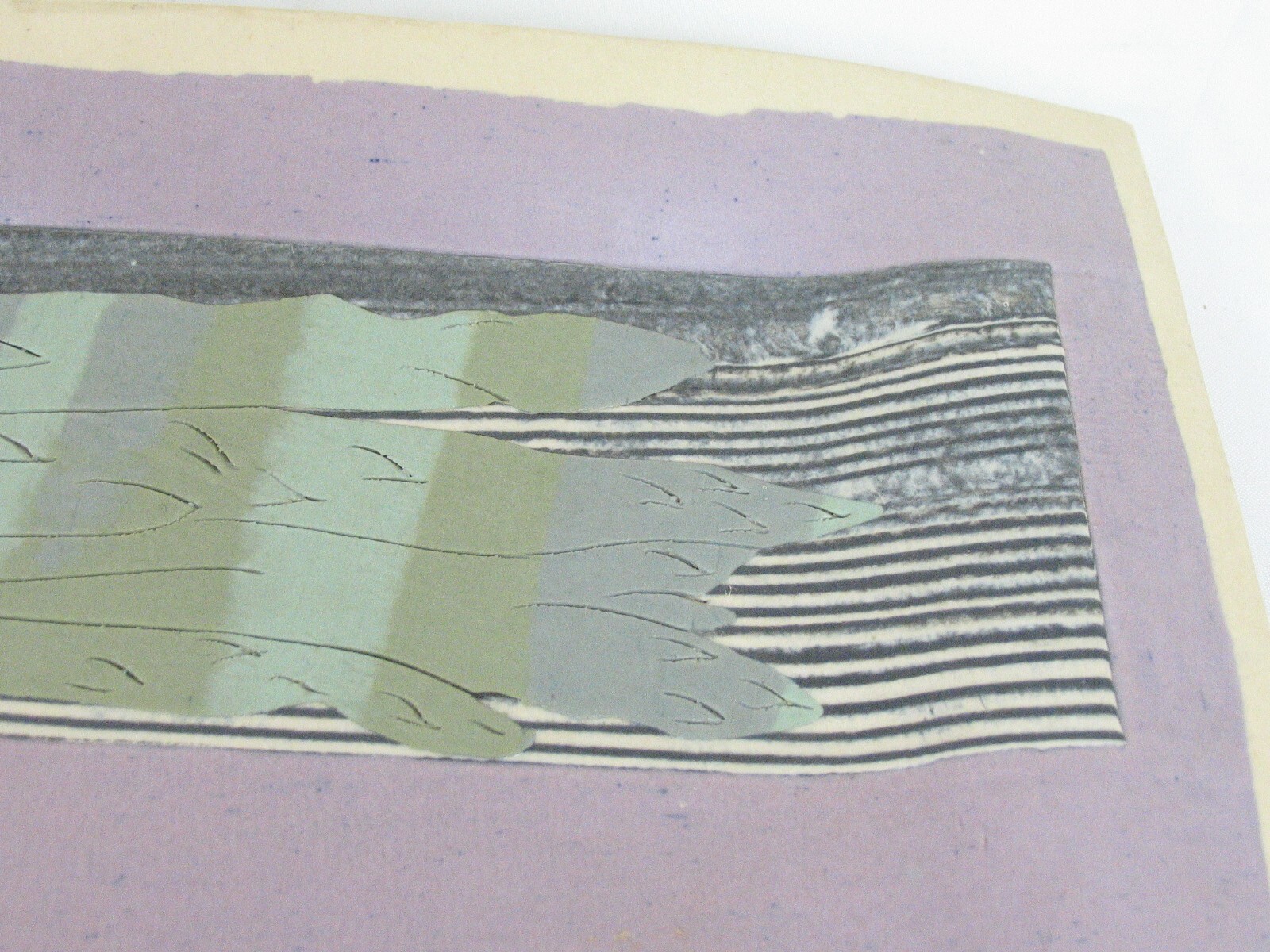 VTG Kamrass/Kiok Modern Patchwork Abstract Platter 14.5 X 8 NYC Studio Pottery