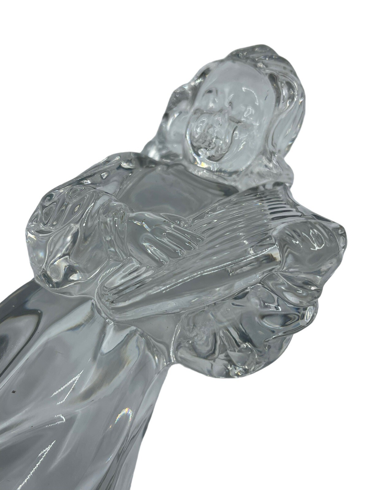 Mikasa Herald Collection Angelic Harp Violin Figurine Full Lead Crystal Set 8″