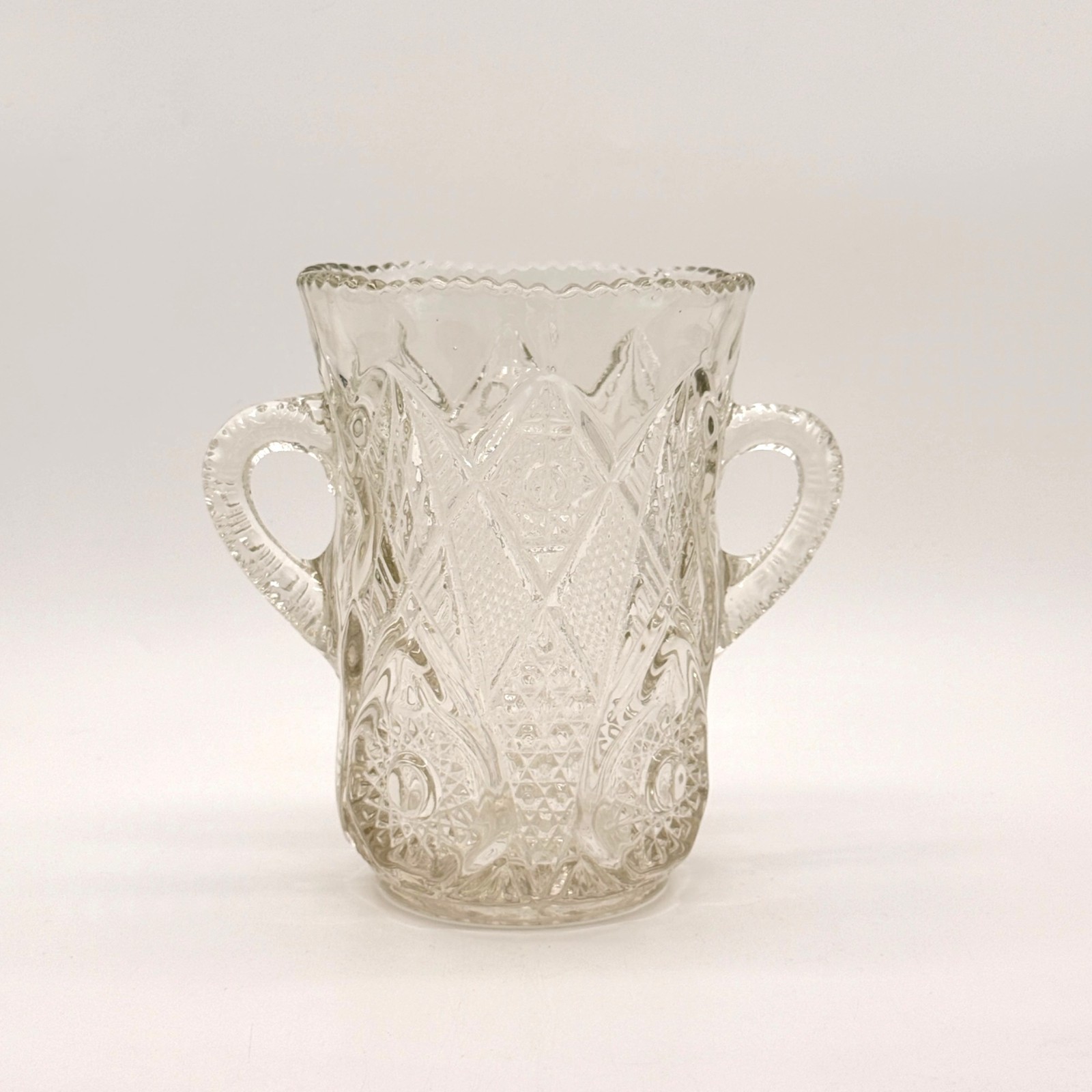 Early American Pattern Glass Celery Vase By U.S. Glass Co. Pressed Glass Clear