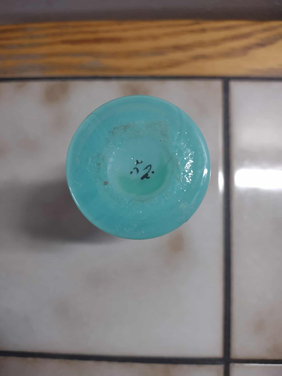 Antique/Vintage Green Opaline Uranium Glass Hand Painted French Vase/Perfume Bot