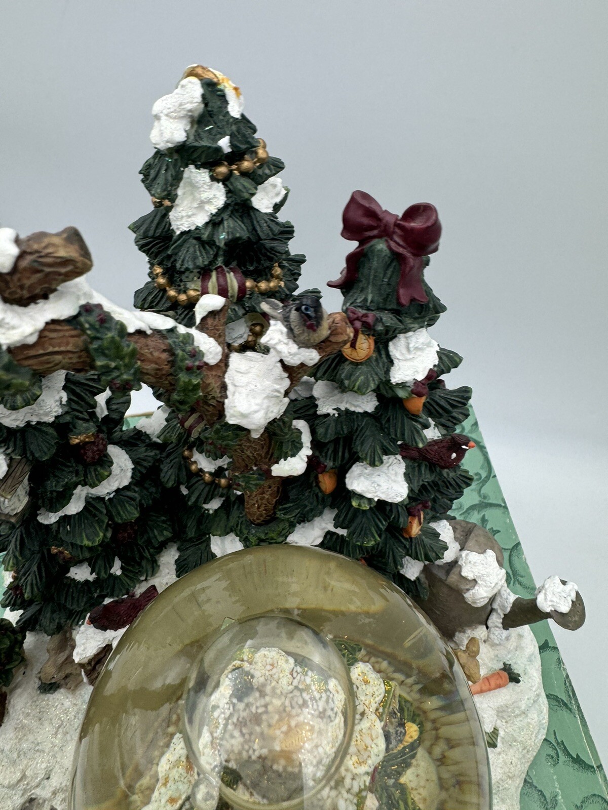 Pfaltzgraff Winterwood Nursery 2000 Snow Globe Music Box In Box Slight Discolor