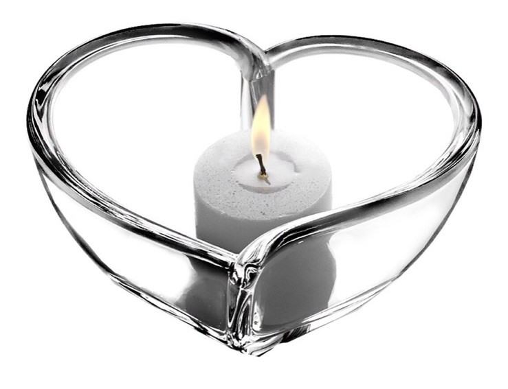 Orrefors Crystal Small Heart Shaped Bowl / Votive