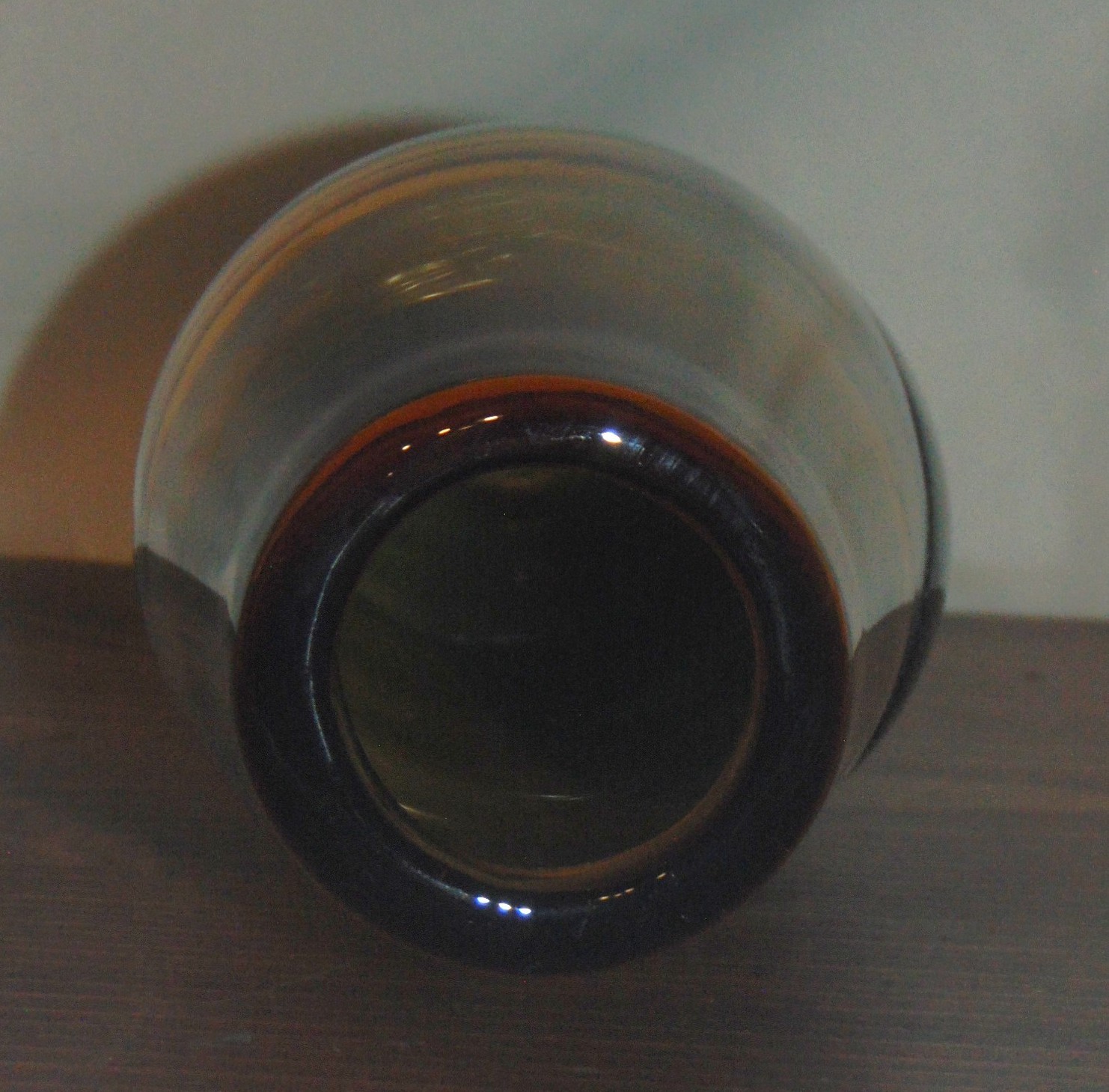 Murano Emrald & Amber Glass 10-3/4″ Vase