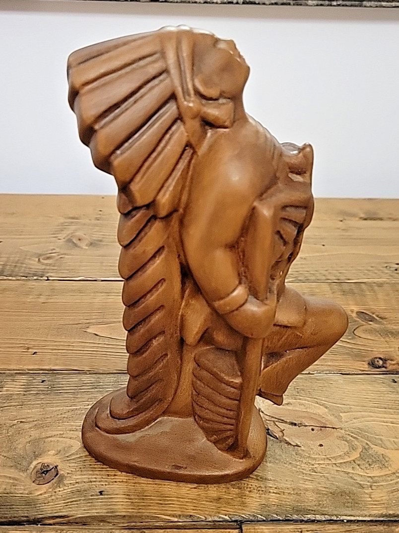Frankoma Pottery Dancing Native American Chief Statue Figurine