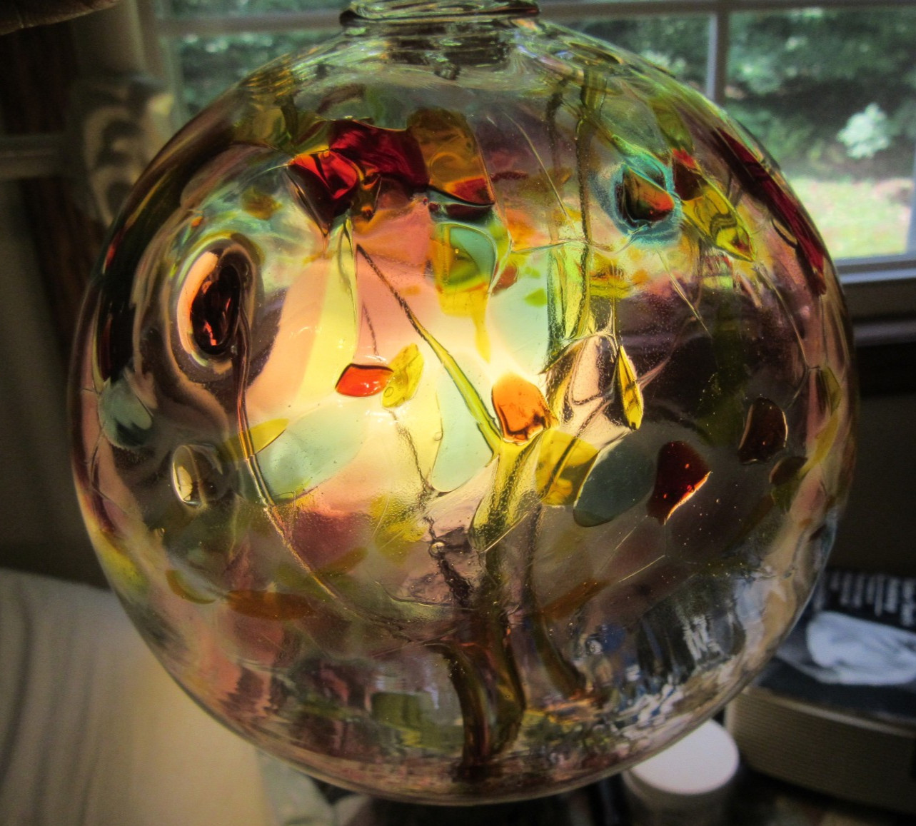 Kitras Art Glass TREE of MINDFULNESS 6″ Orb Ornament Enchantment Collection