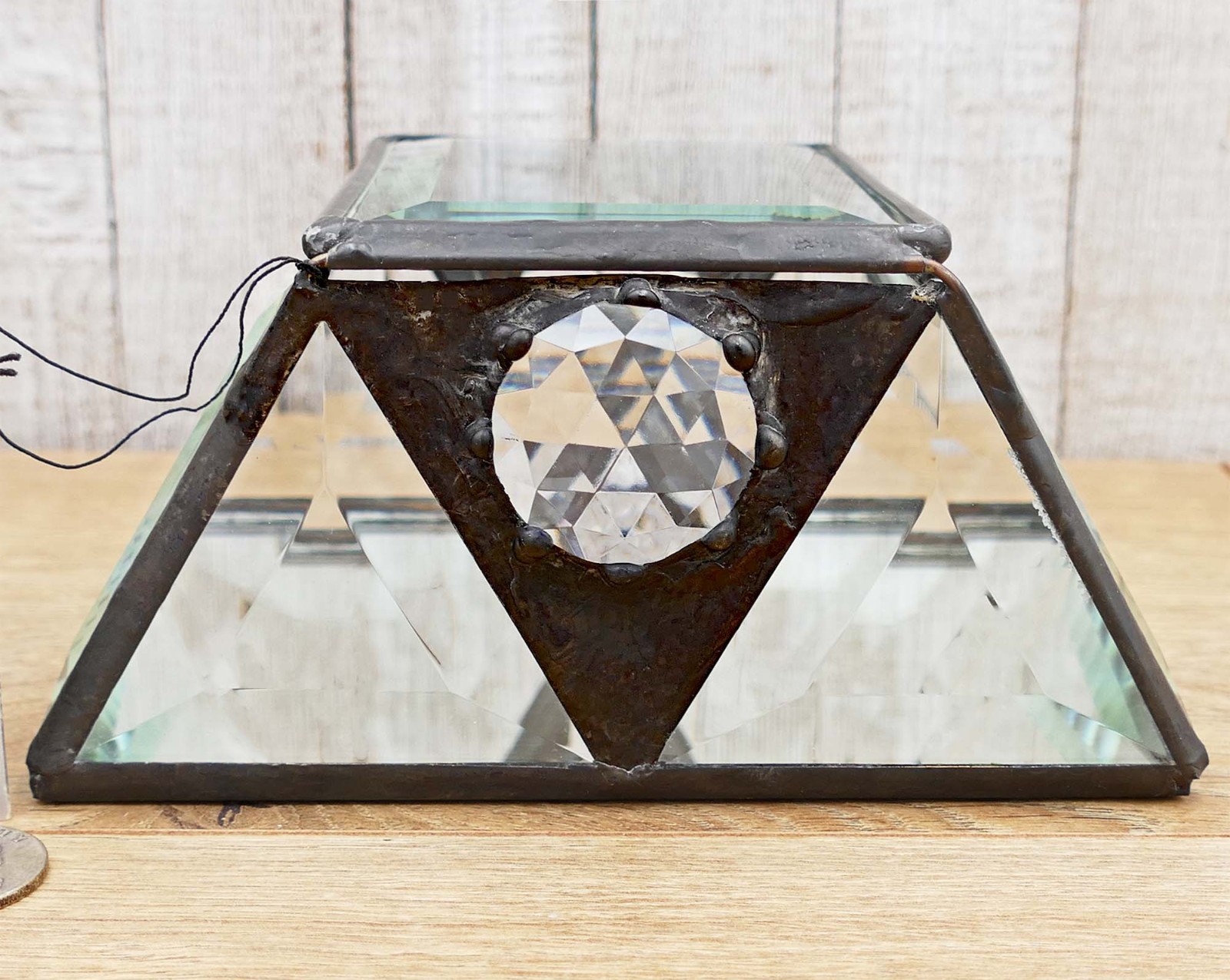 Robert Stewart Glass Box Hand Beveled Fine Art ‘Nu Vision’ w/tag – Cary IL OOAK