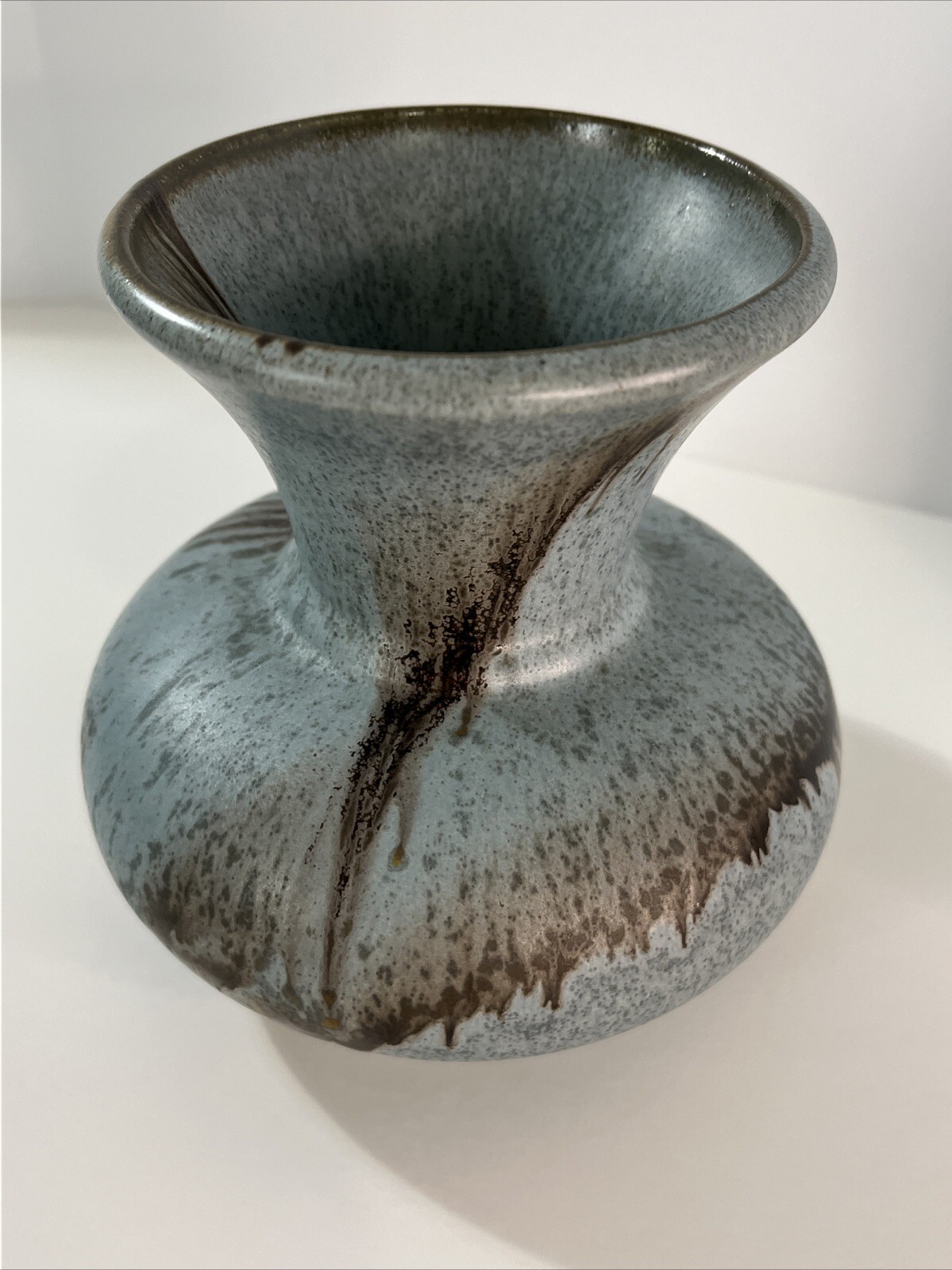 Blue Mountain Pottery Earthtone Slate Glaze 5” Bud Vase Vintage Canadian BMP