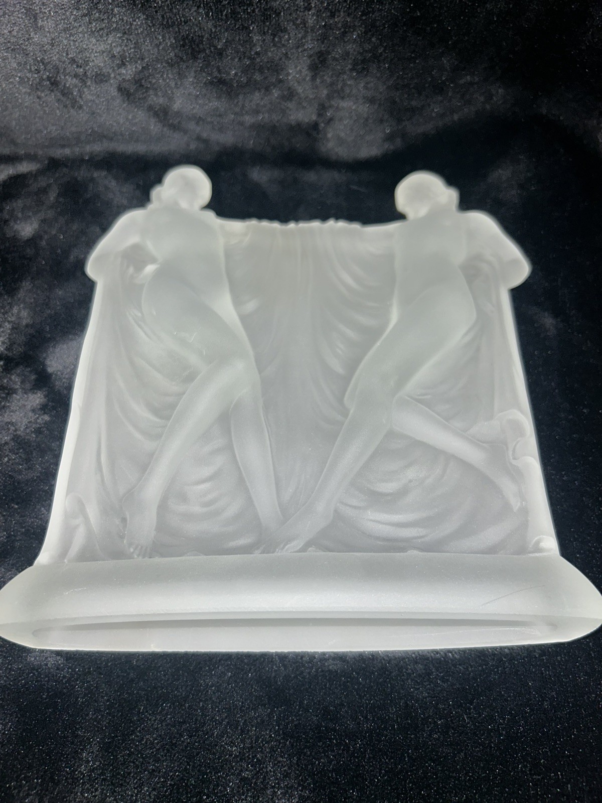 ⚡️⚡️RARE Sabino Glass Double Suzannes Art Deco Female Dancers. IMMACULATE ⚡️