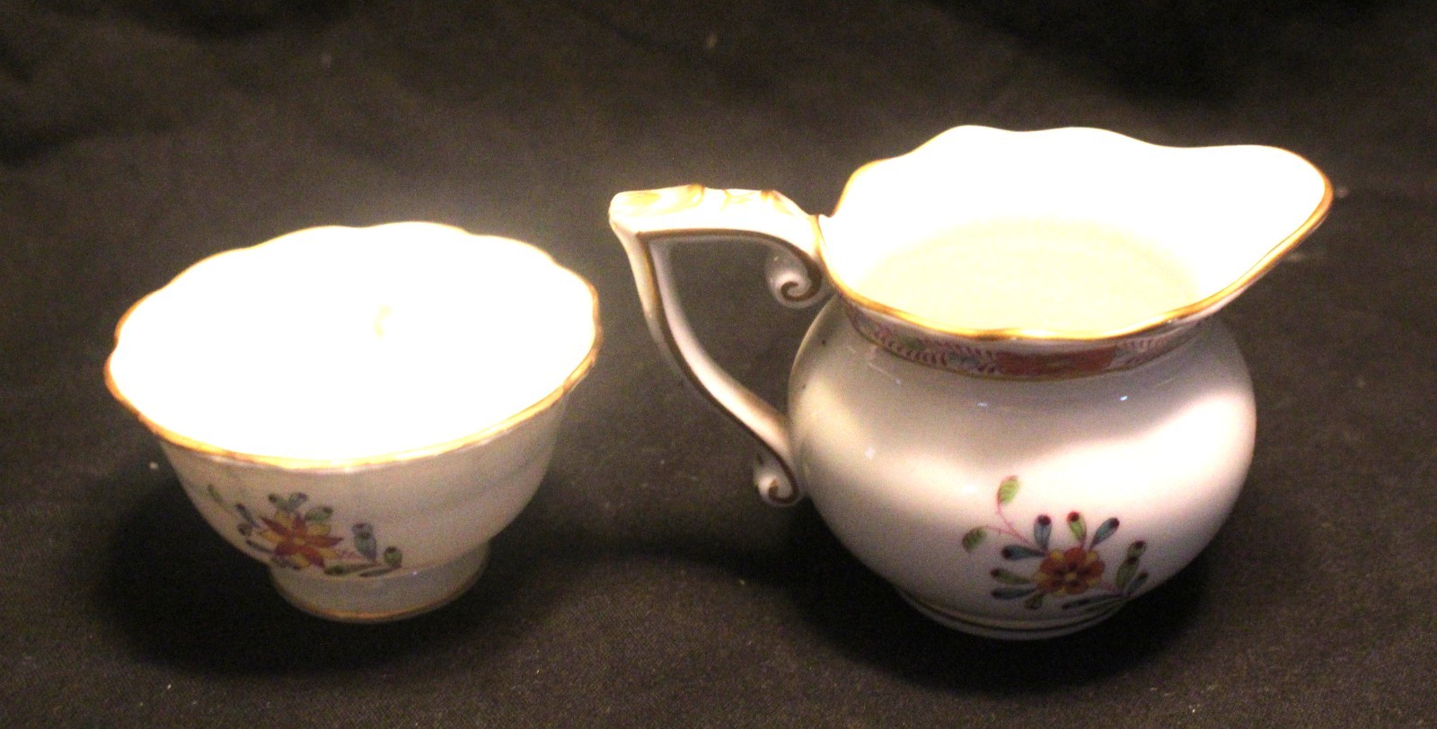 HEREND CHINESE BOUQUET TEA SET ON TRAY – 9 PIECES