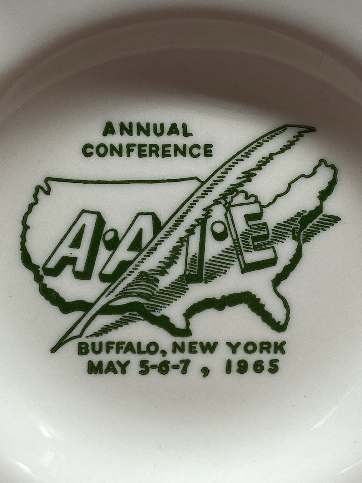 Vintage Restaurant Ware BUFFALO CHINA Promotional Advertising AAIE Ashtray 1968