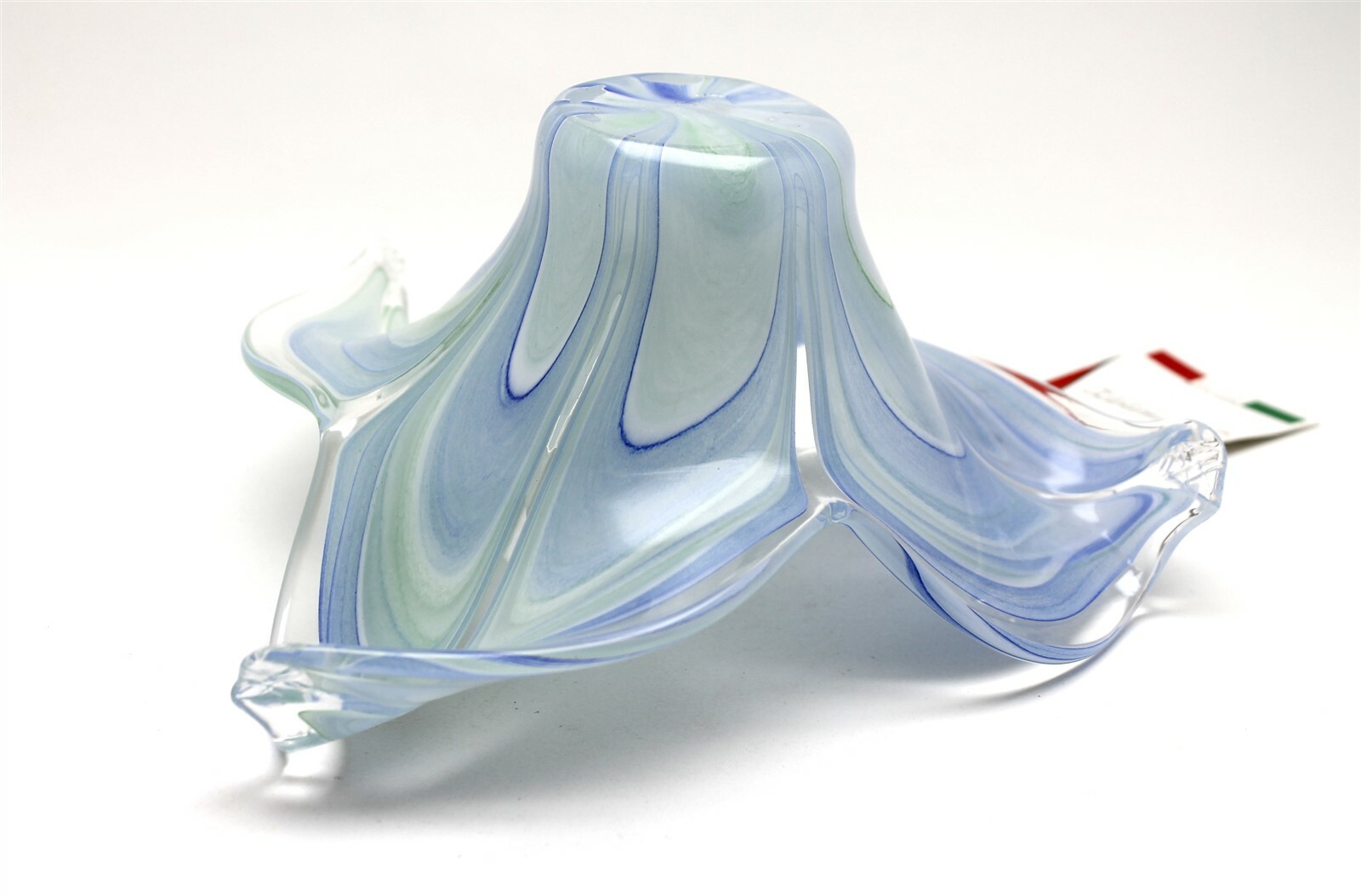 NEW MURANO Art Glass Votive Candle Bowl Vase Blue Made in Italy ~ Tammaro Home