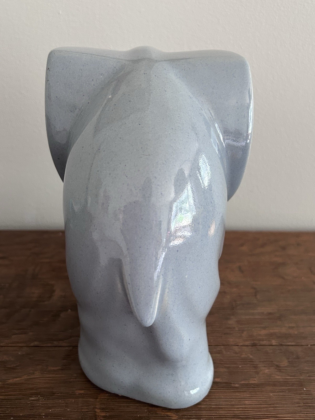 Hyalyn Pottery Elephant Blue 8” Excellent Vintage MCM Modernist