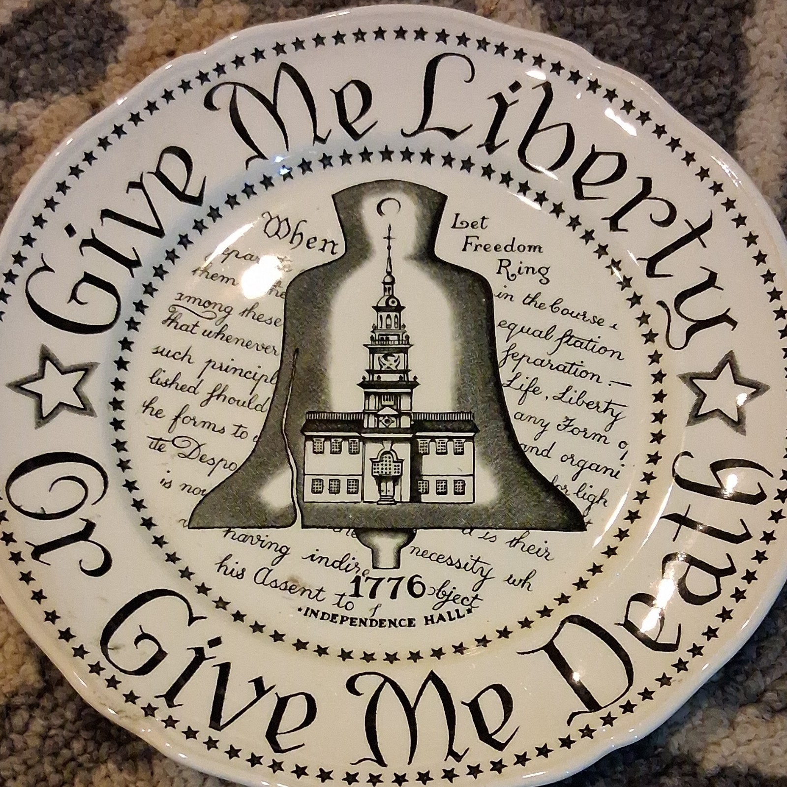 Royal Crownford Ironstone Collector Plate Liberty Bell Independence Hall