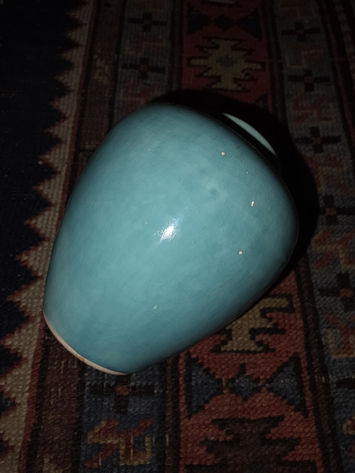2 Vintage Pisgah Nelson Turquoise Vase Arts Crafts Pottery Signed NC Beautiful