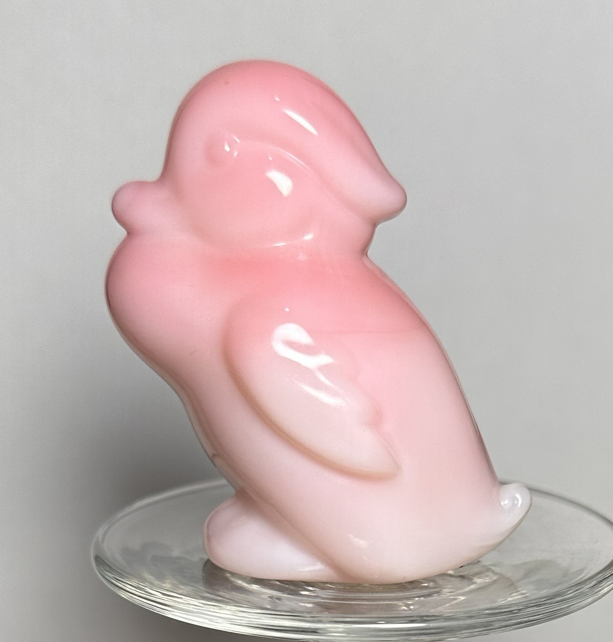 Fenton Heisey Rosalene Glass Wood Duckling Figurine HCA Stamped 348 of 450