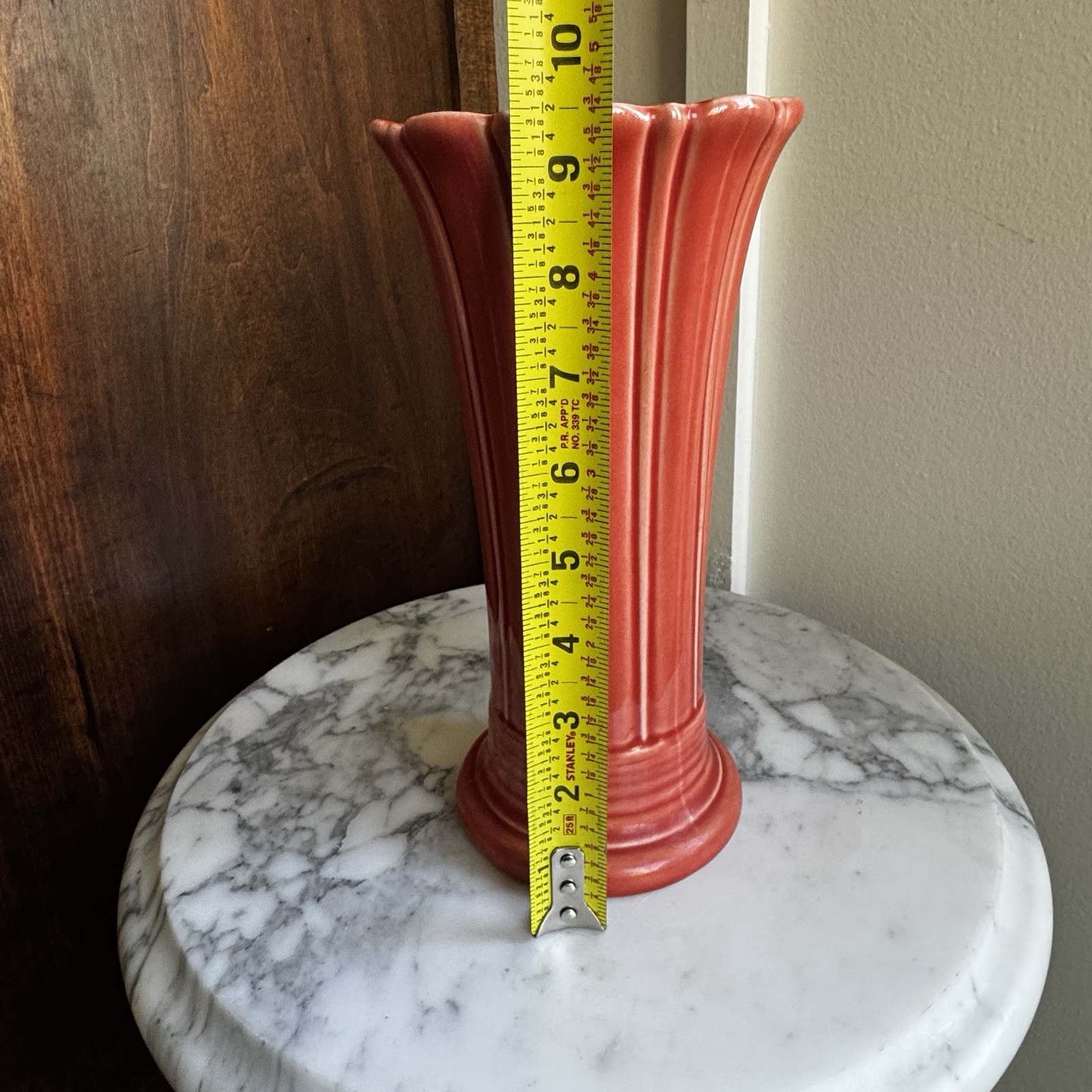 Fiesta 9.5″ Flower Vase in Persimmon | Fiestaware Salmon Flared Bud Display