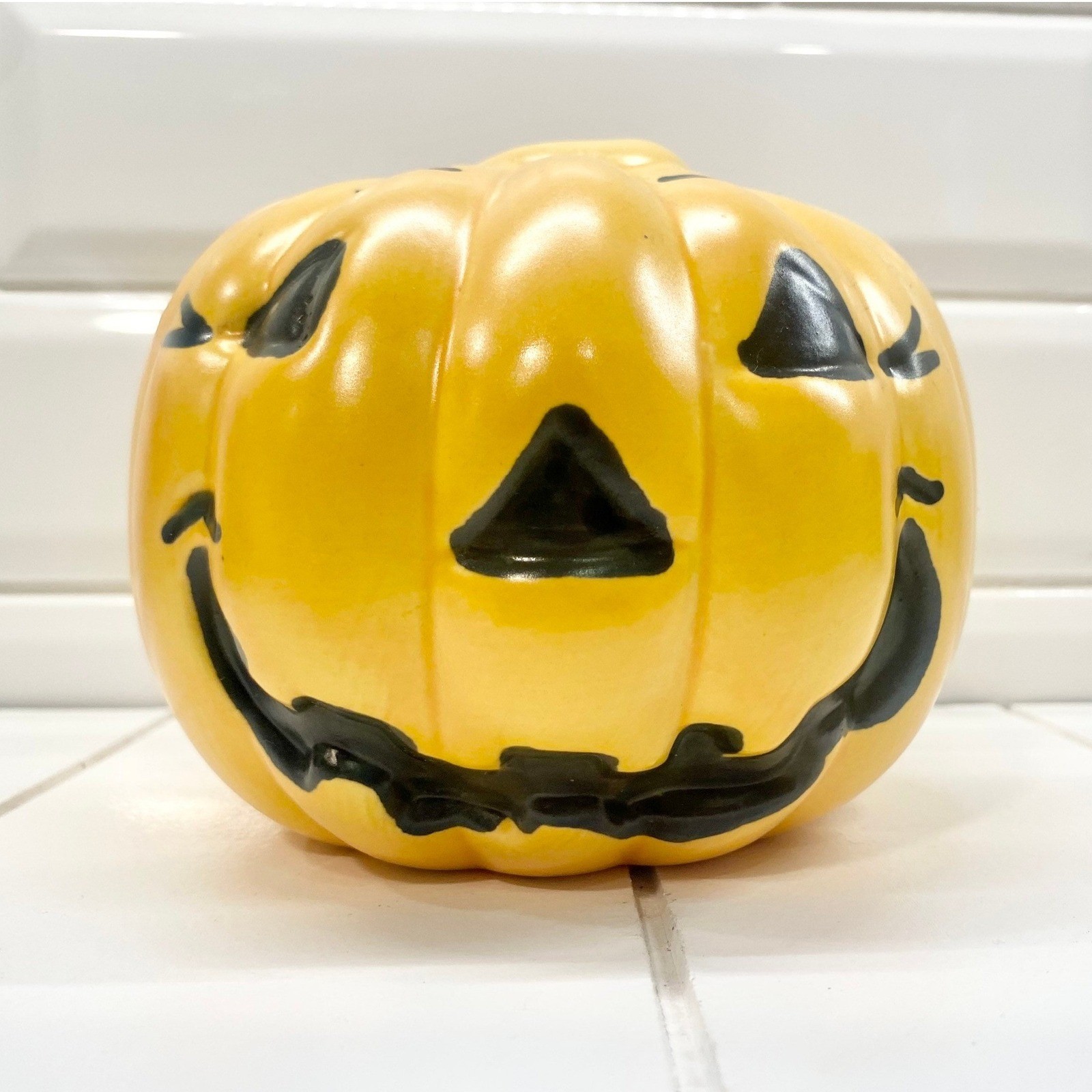 Vintage Haeger Pottery Pumpkin Planter, Retro Halloween Bowl