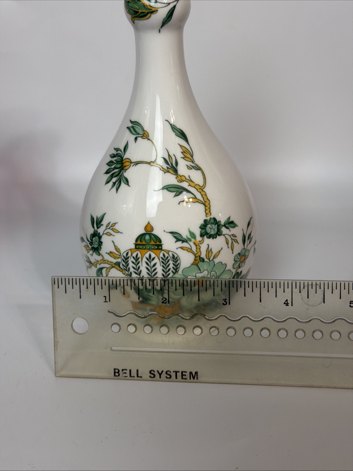 Crown Staffordshire Kowloon Fine Bone China Bud Vase England Vintage Floral 6in