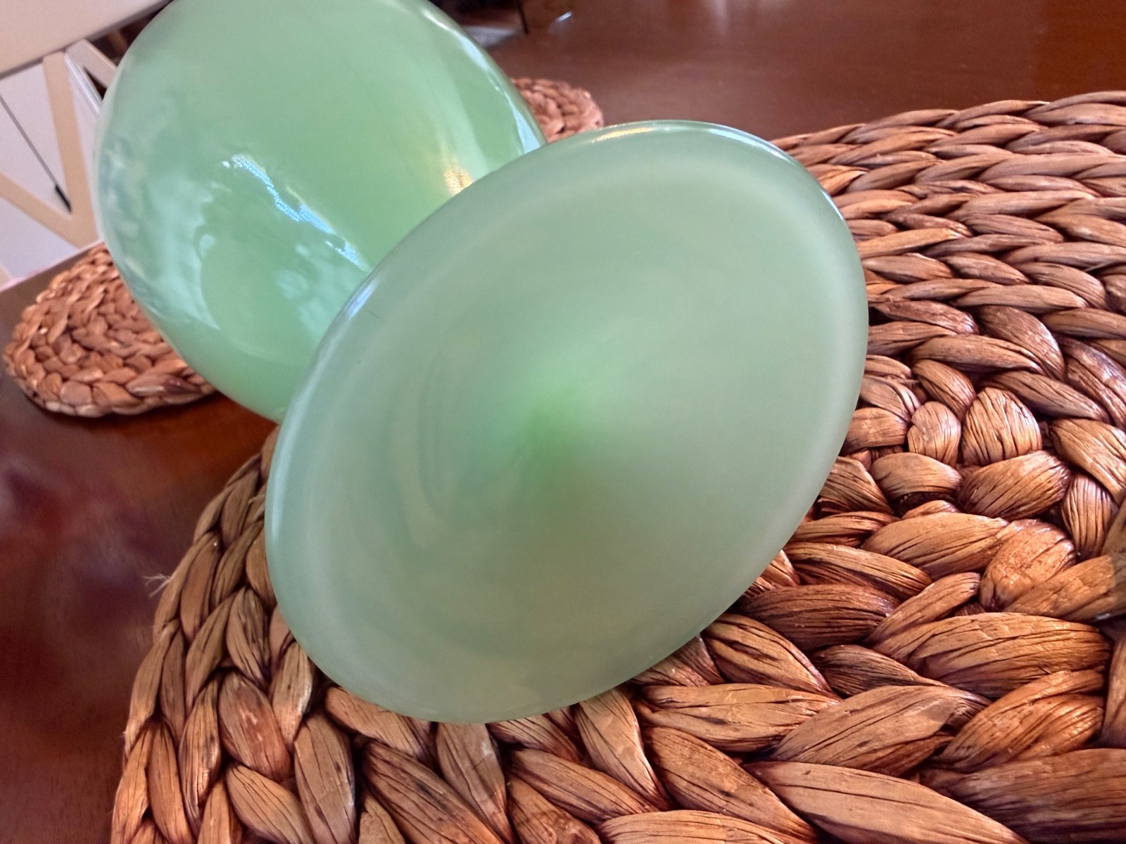 Vintage 1920’s Fenton Jadeite Lidded Compote NO CHIPS or CRACKS