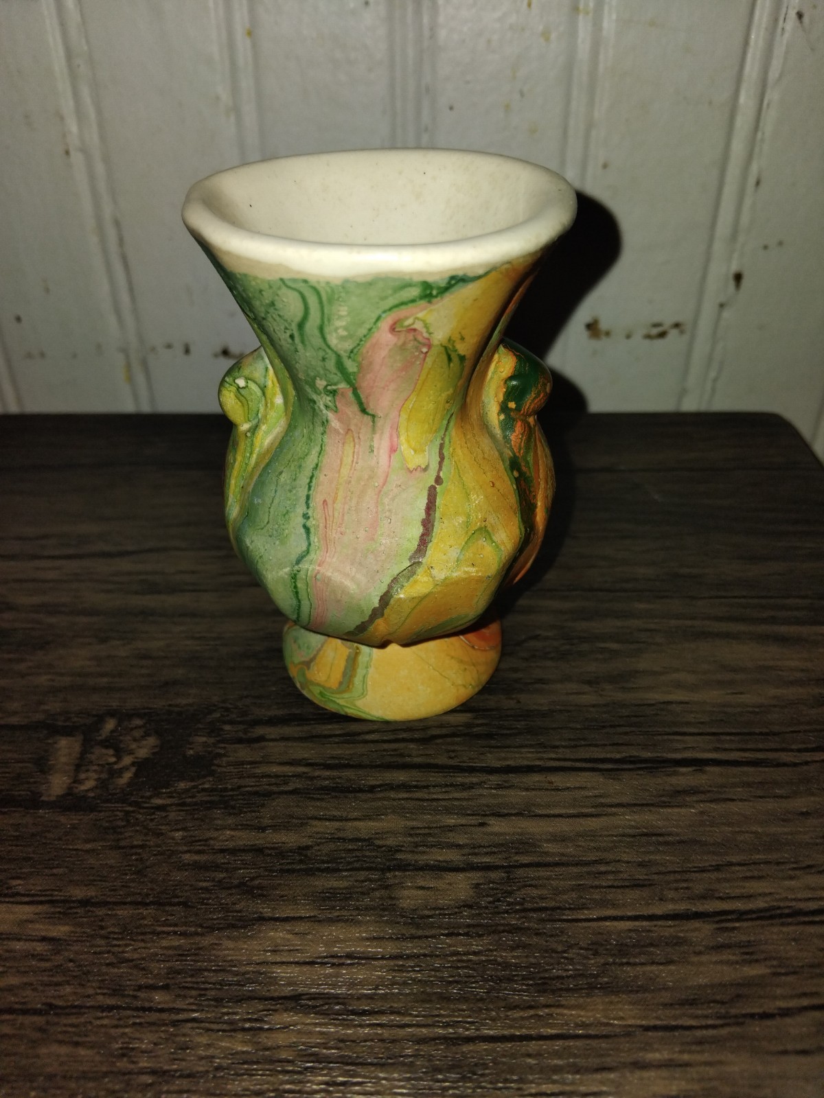 1930s Art Deco Morton Pottery “End Of The Day” Swirl Vase Set Of 7