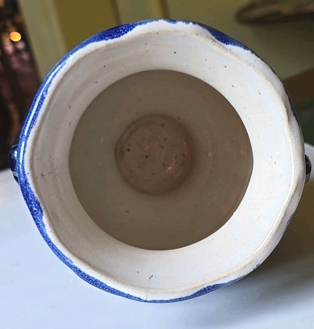 Brush McCoy Pottery 1930s Art Deco Forget Me Not Footed Pedestal Vase Rare 6.5″