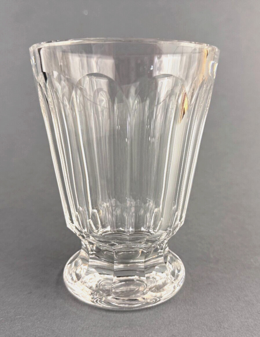 VTG Waterford Signed Glencree Pattern Cut Panels Crystal Footed Floral Vase 6”