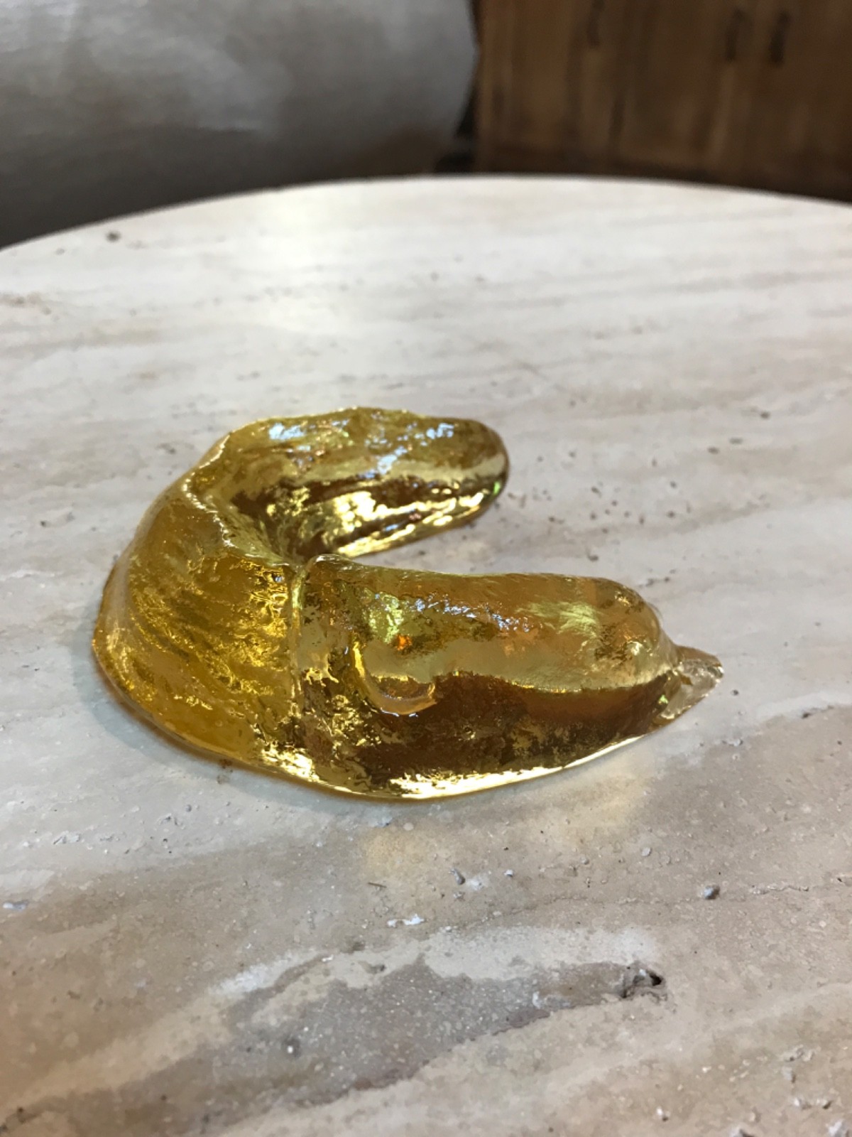 RARE – Vintage Fire and Light recycled glass Banana Slug (Excellent Condition)