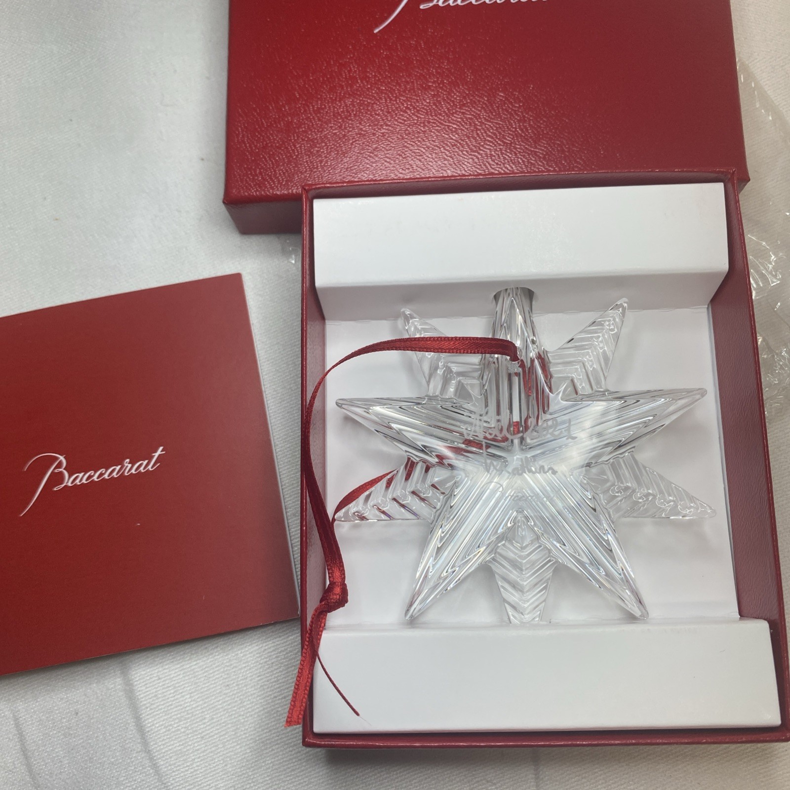 Baccarat Crystal NOEL (2021) Annual Snowflake Ornament New Open Box France
