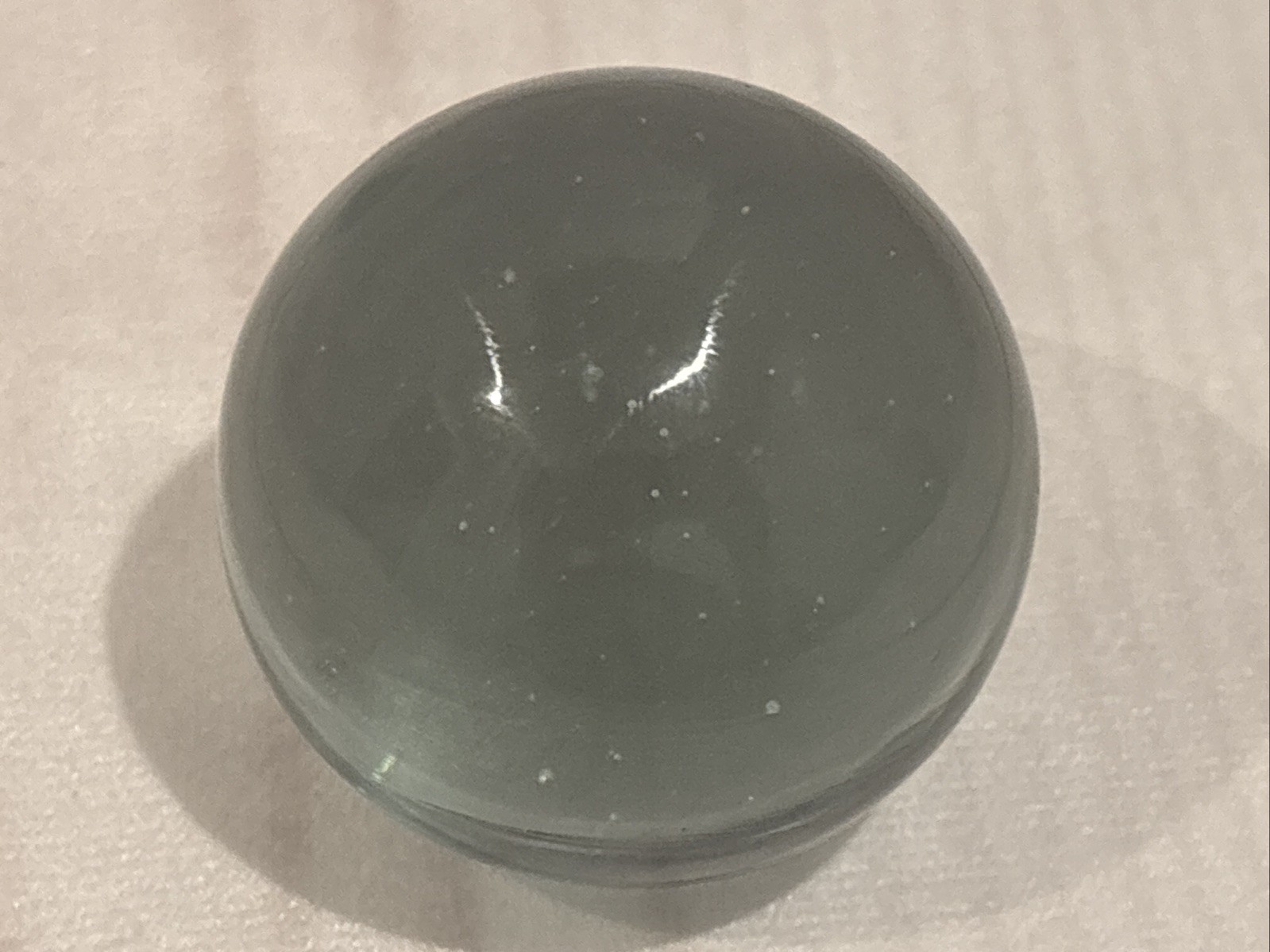 Lot Of 3 (1 7/8”, 2”, & 2 1/8”) Clear Paperweights Spheres Round Ball Art Glass!