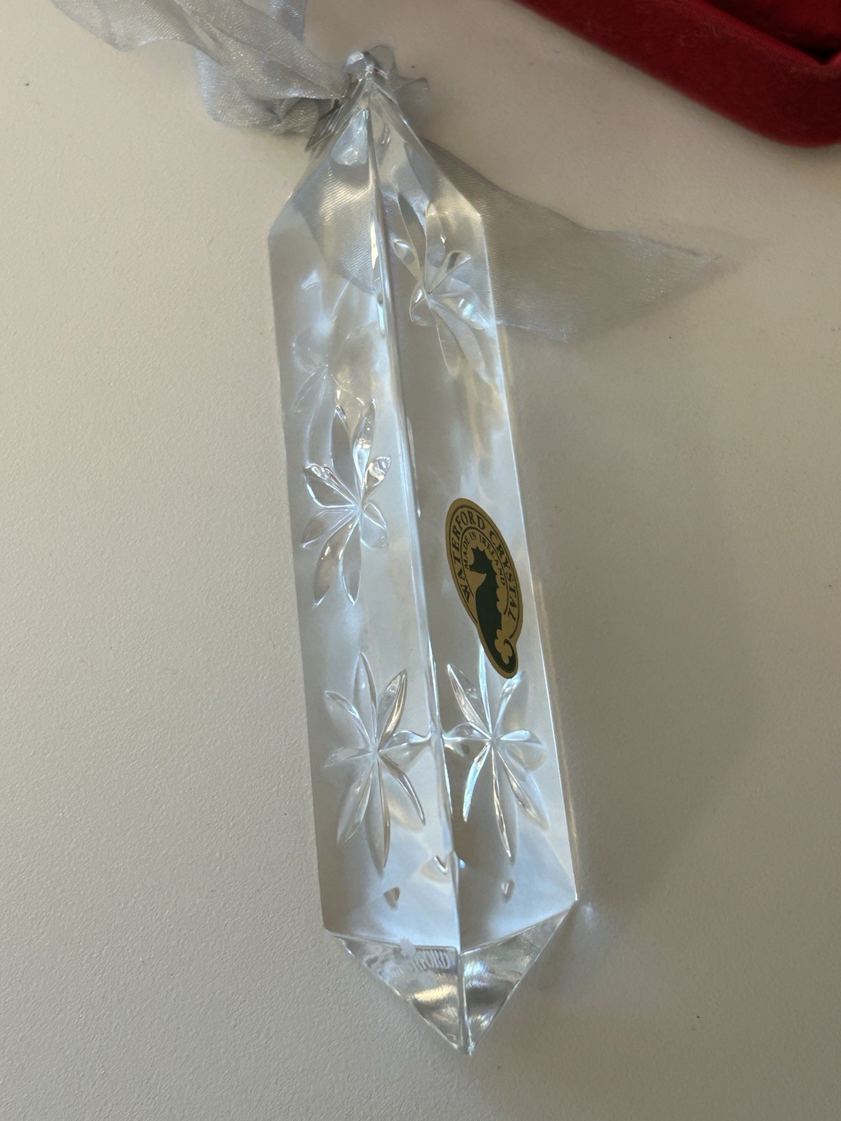 VTG Waterford Lead Crystal Celebrate The Season Star Prism Ornament 2001 Box