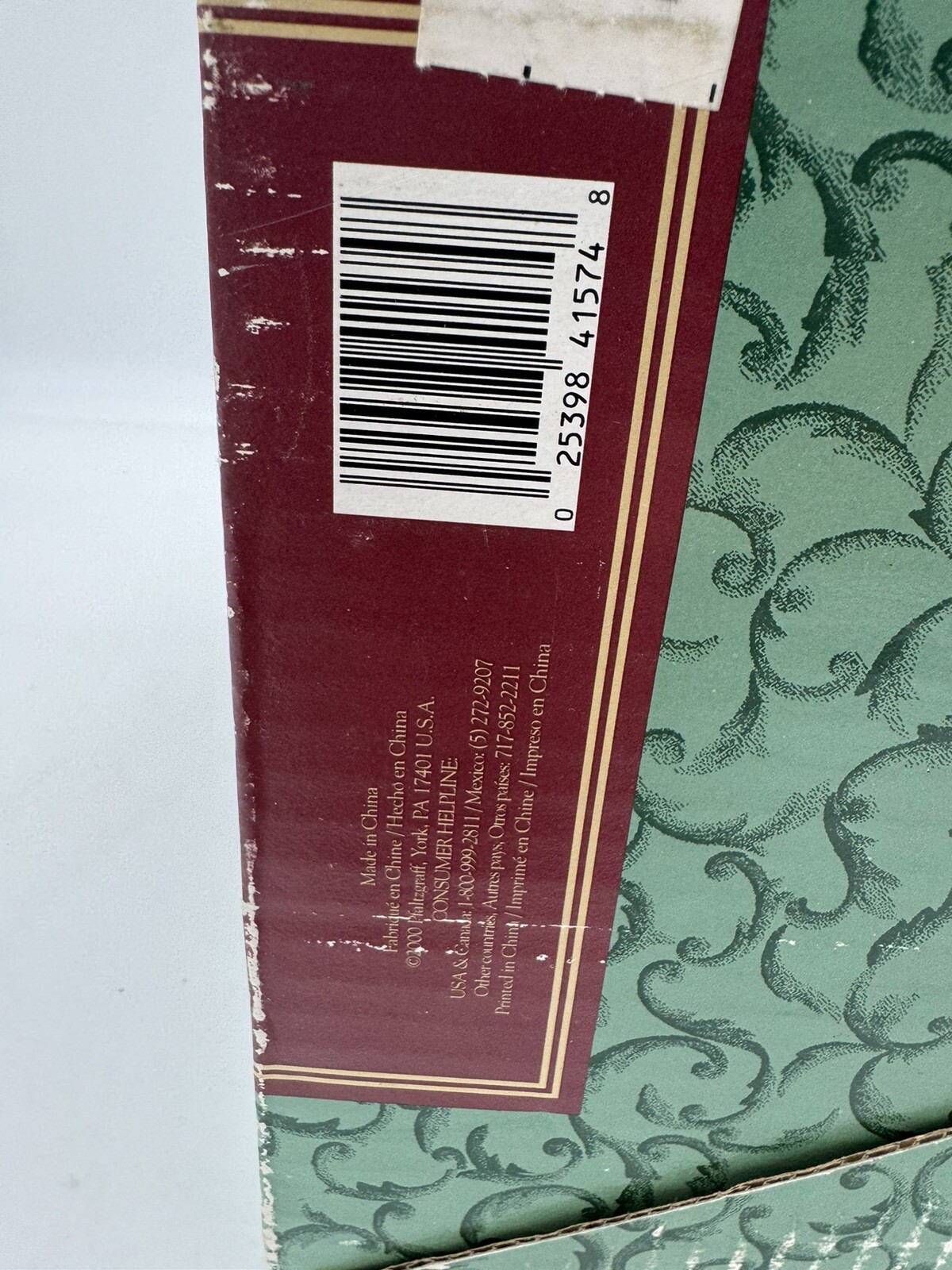 Pfaltzgraff Winterwood Nursery 2000 Snow Globe Music Box In Box Slight Discolor