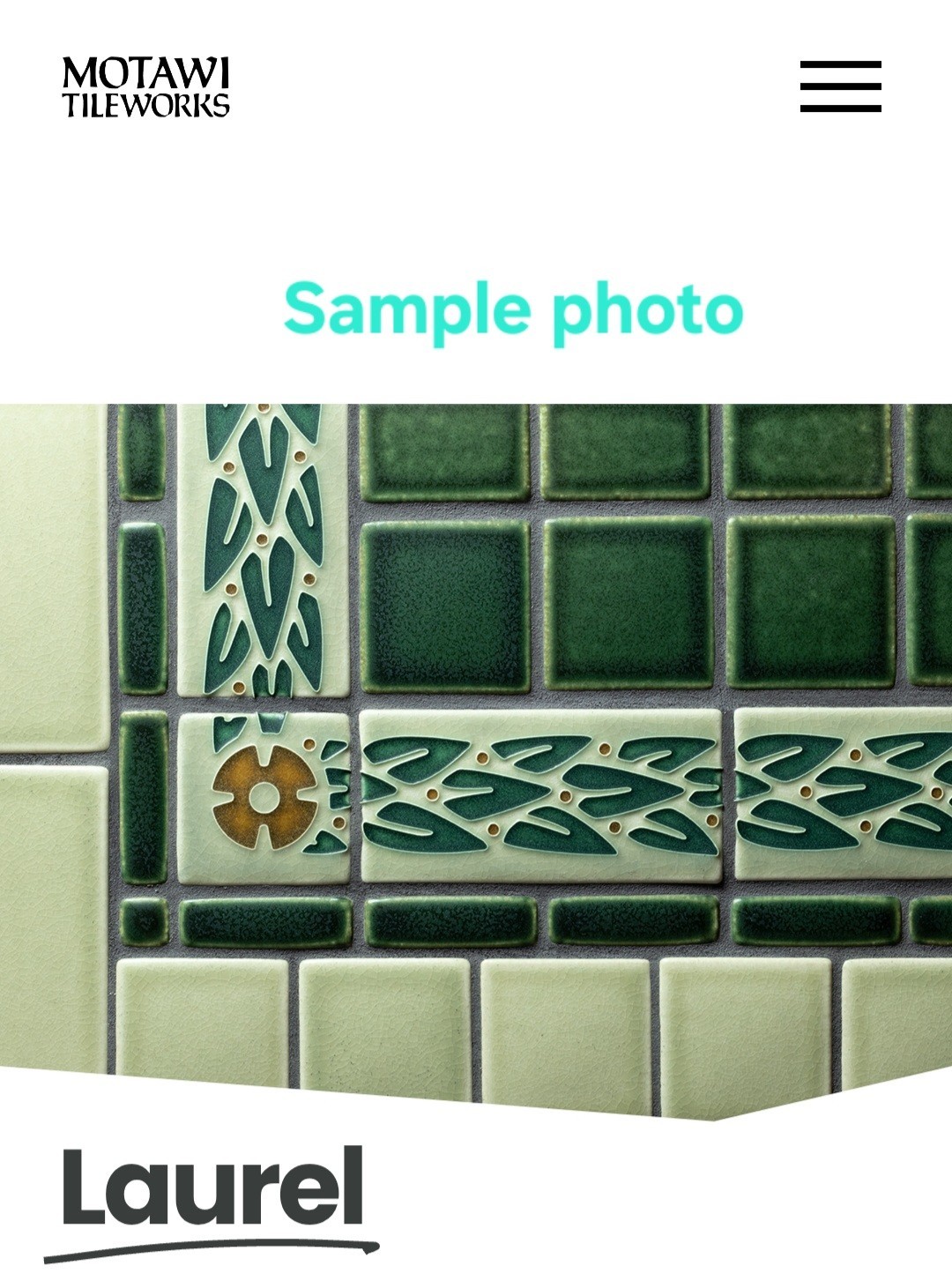 Motawi Tileworks Green Tile Ann Arbor Michigan 5×3 B17