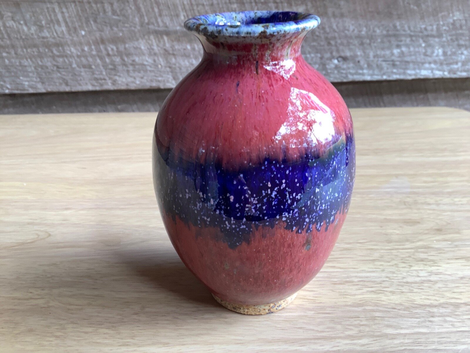 Vintage Pottery Bud Vase Mini Hand Thrown 90s Studio Artisan Signed 4 Inch