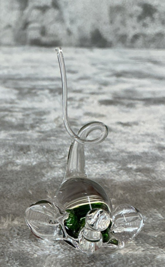 Hand Blown Glass Mouse Figurine