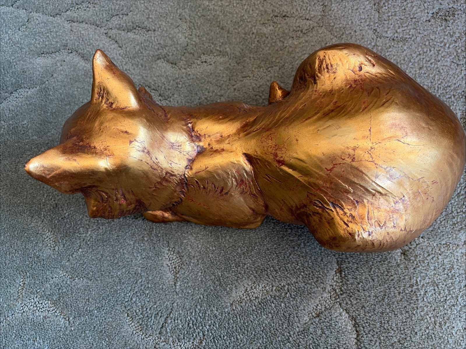 Large Vintage FREEMAN & McFARLIN Matte Finish Gold Cat 17” Scarce (309ME)