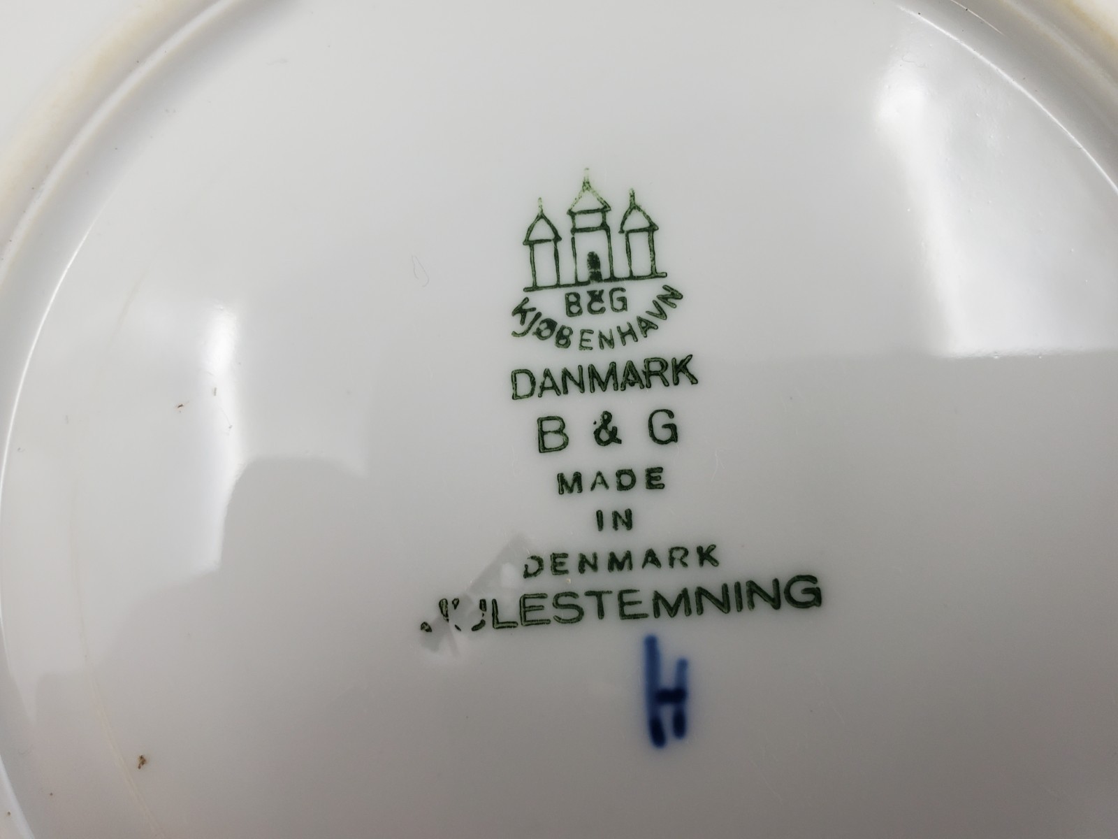 Bing & Grondahl 1959 7″ Blue Christmas Plate Denmark-B&G Danmark Copenhagen