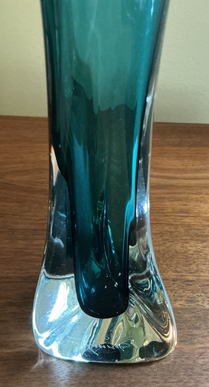 Studio Glass Jonathan Winfisky Signed Vintage 1993 Handkerchief Flower Vase