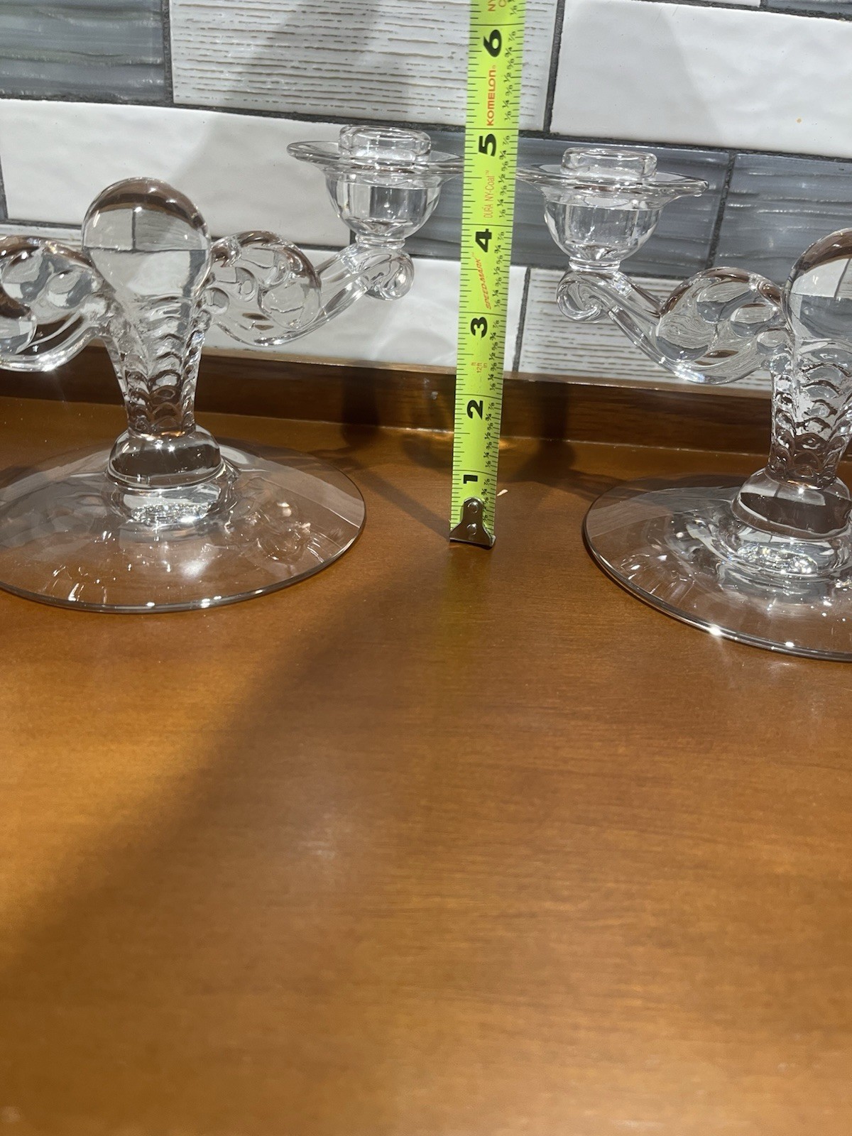 Tiffin Set Of 2 Double Candlesticks Candelabra Twin Lite Montgomery Ward 40’s