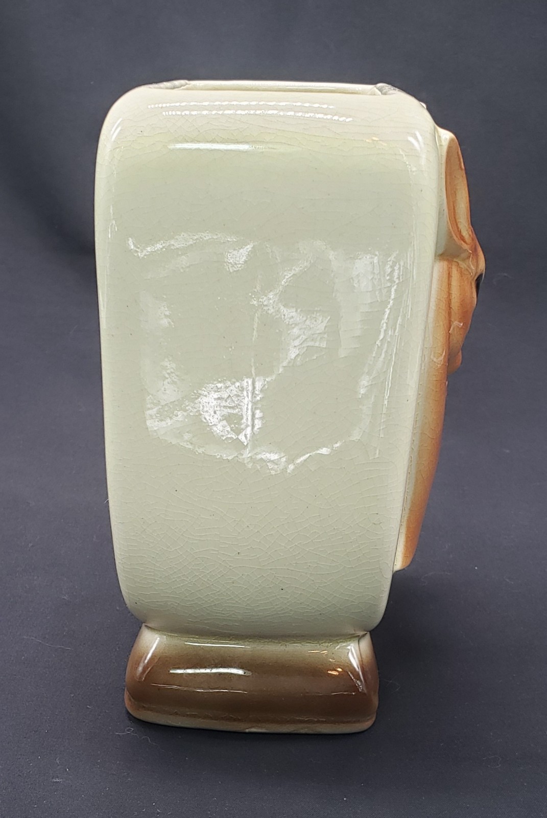 Royal Copley Deer Vase or Planter 1950’s Mid Century Deer & Fawn 6.5″ Cream