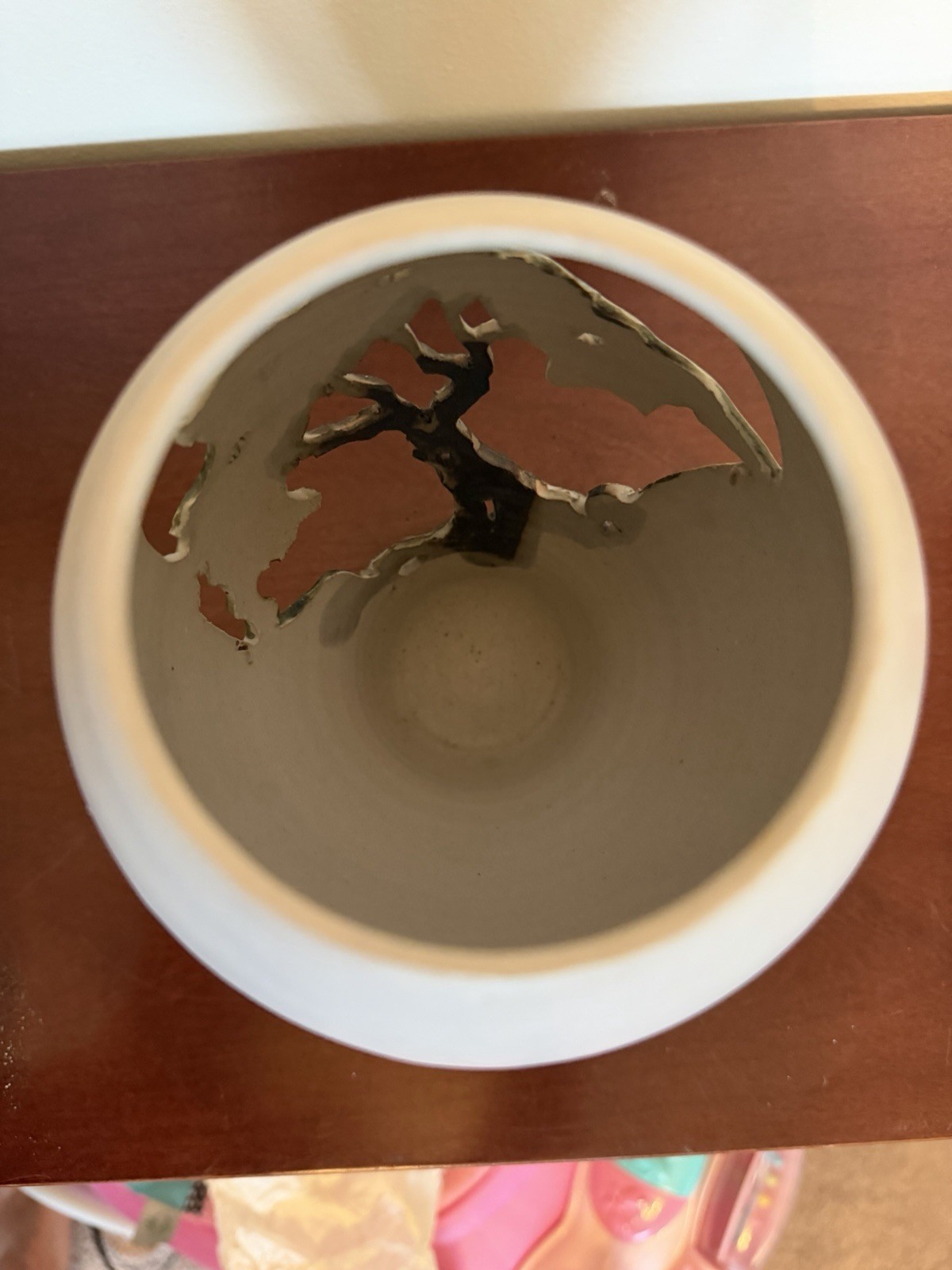 Antique Handmade Ceramic Art Pottery Vase – Tree Pot Signed 1997