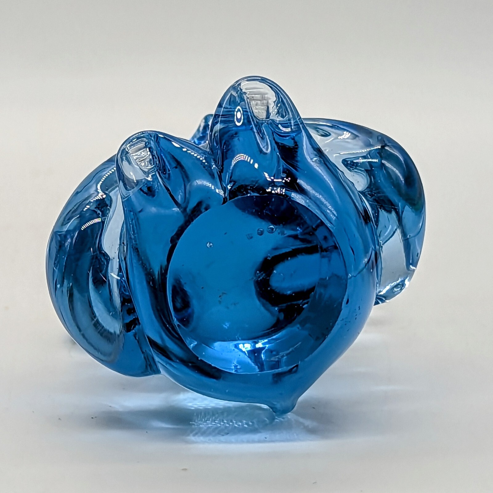 3″ U.S. Commemorative Fine Art Gallery Blue Glass Koala Figurine, Art Glass