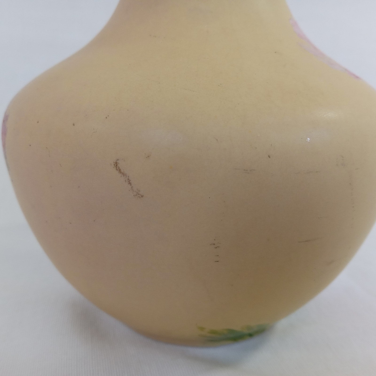 Vintage Hand-Painted Floral Vase Yellow Pink Floral Coors Colorado Art Pottery