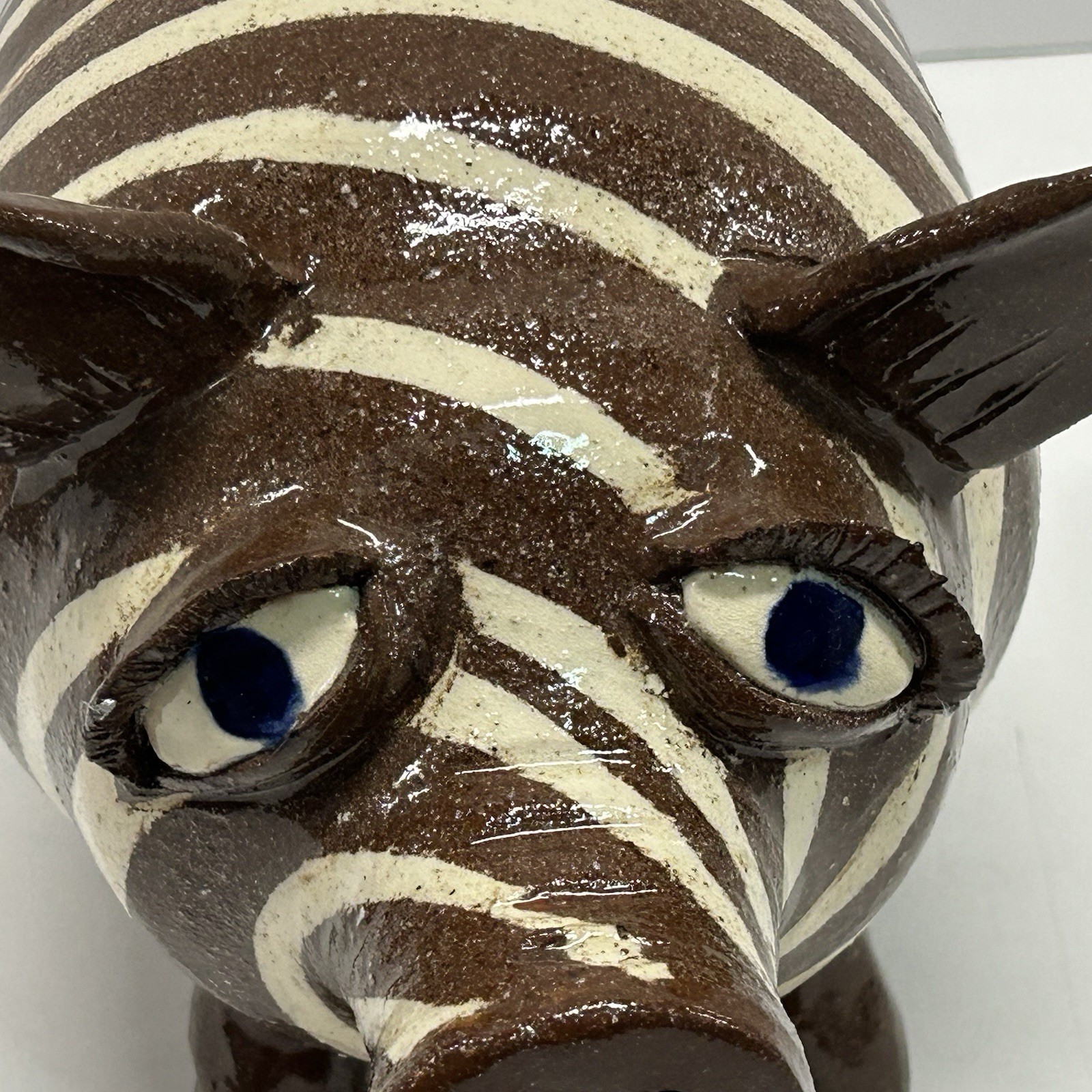 Vtg Albert Hodge Pottery Pig Figurine Sculpture Boar Southern Folk Art Animal