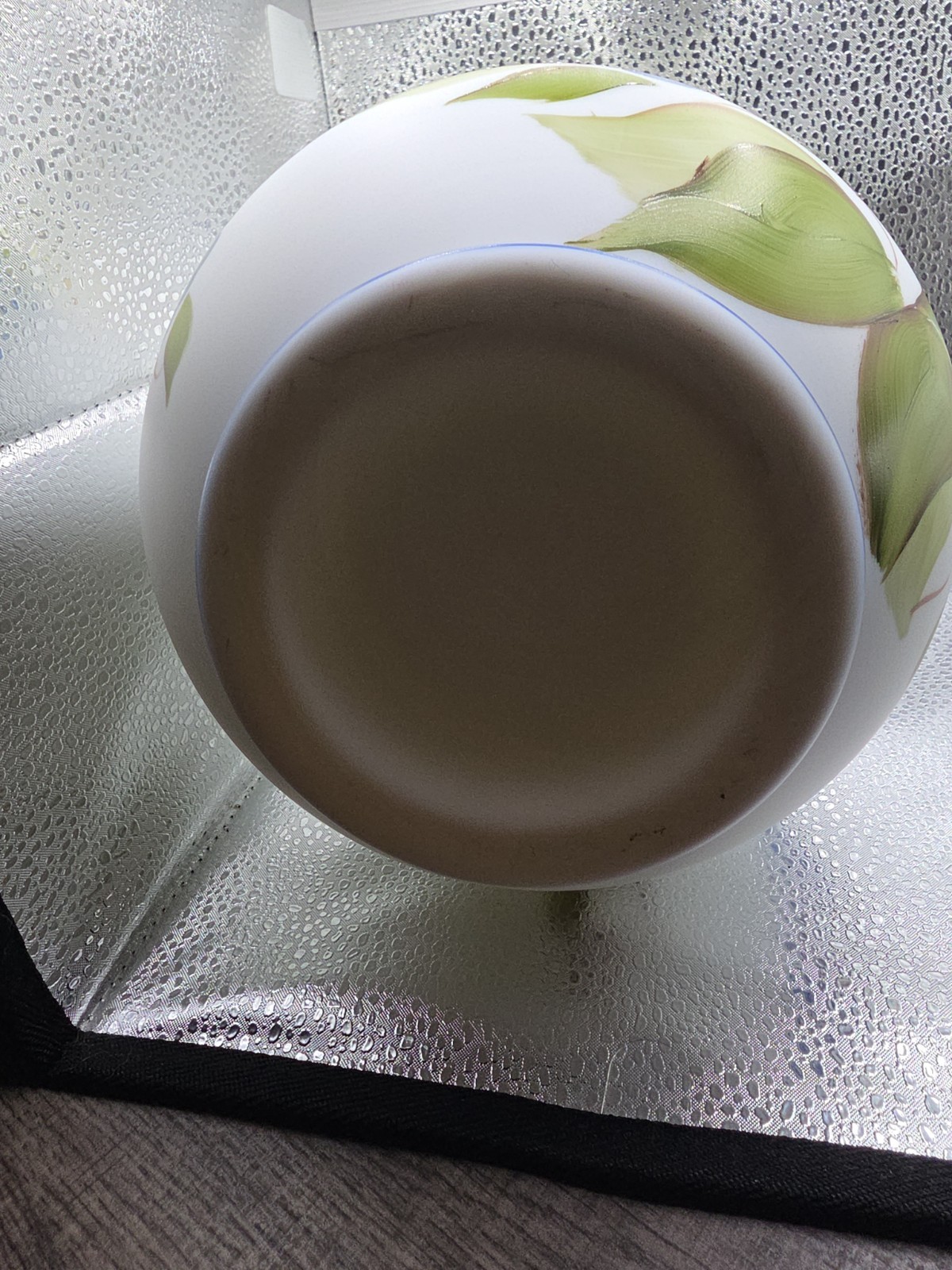 Vintage Fenton Handpainted Hummingbird Vase 8 Inches.