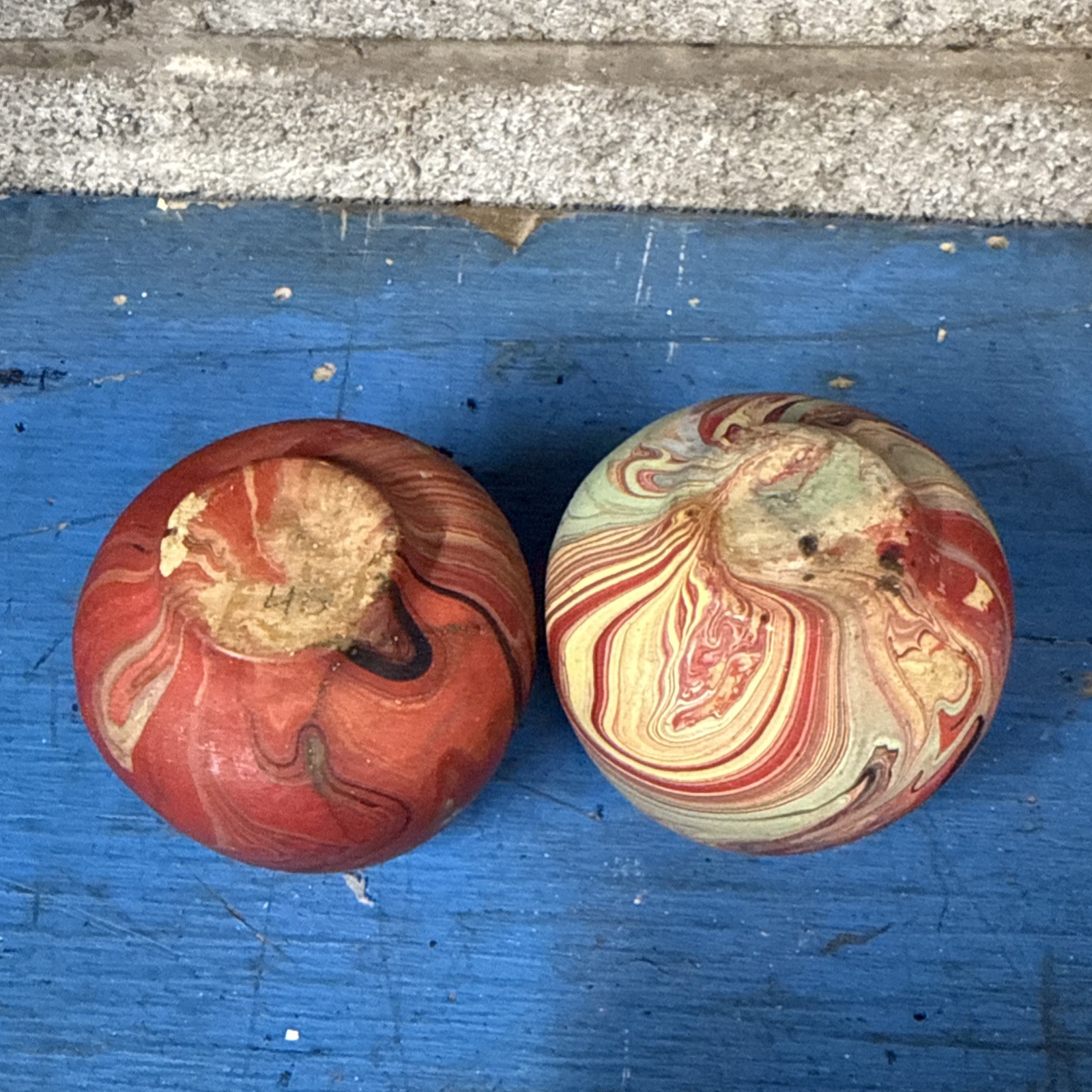 2 Unmarked Handmade Mini pottery vases