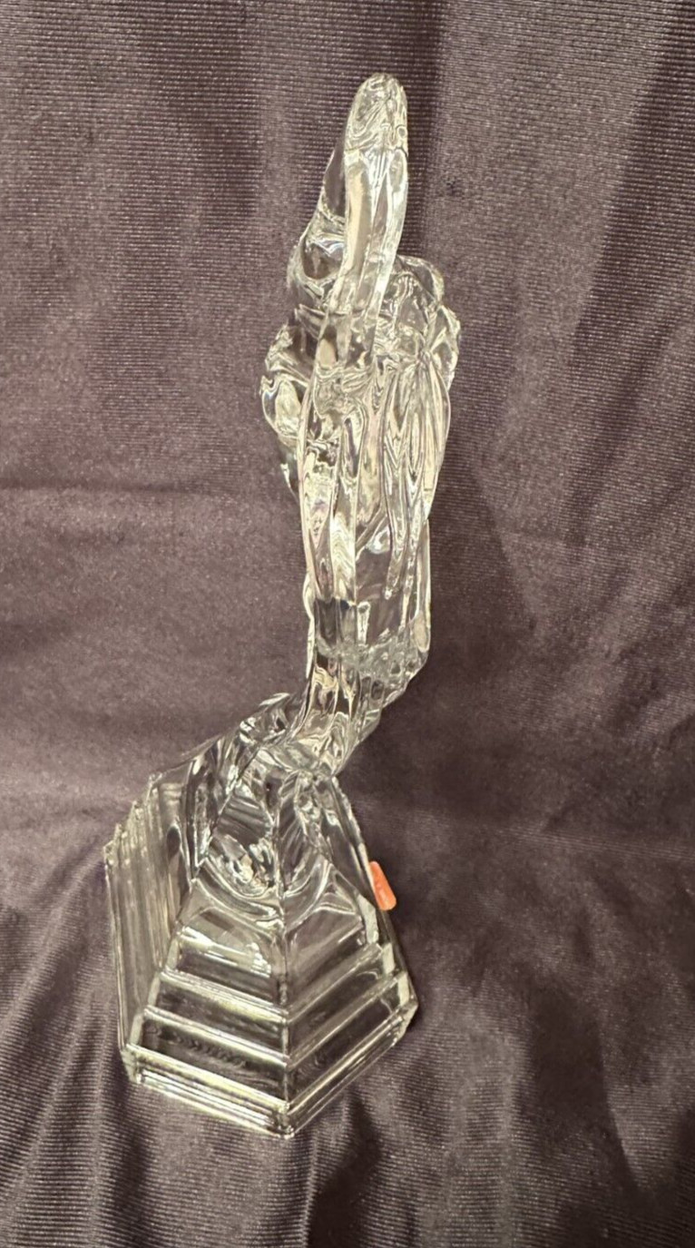 Vintage RCR Crystal Glass Statue Figurine Dancer Ofelia Flowing Hair Sculpture