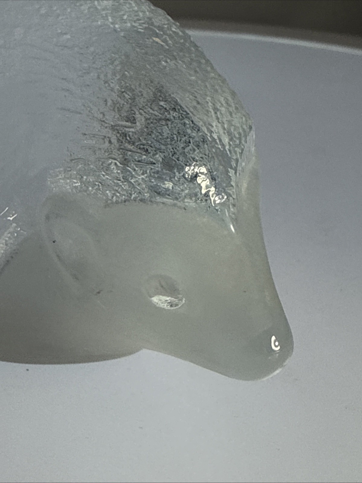 Vintage Nybro Sweden Hedgehog Glass Sculpture / Paperweight 4.5”x2.5”; Sonic