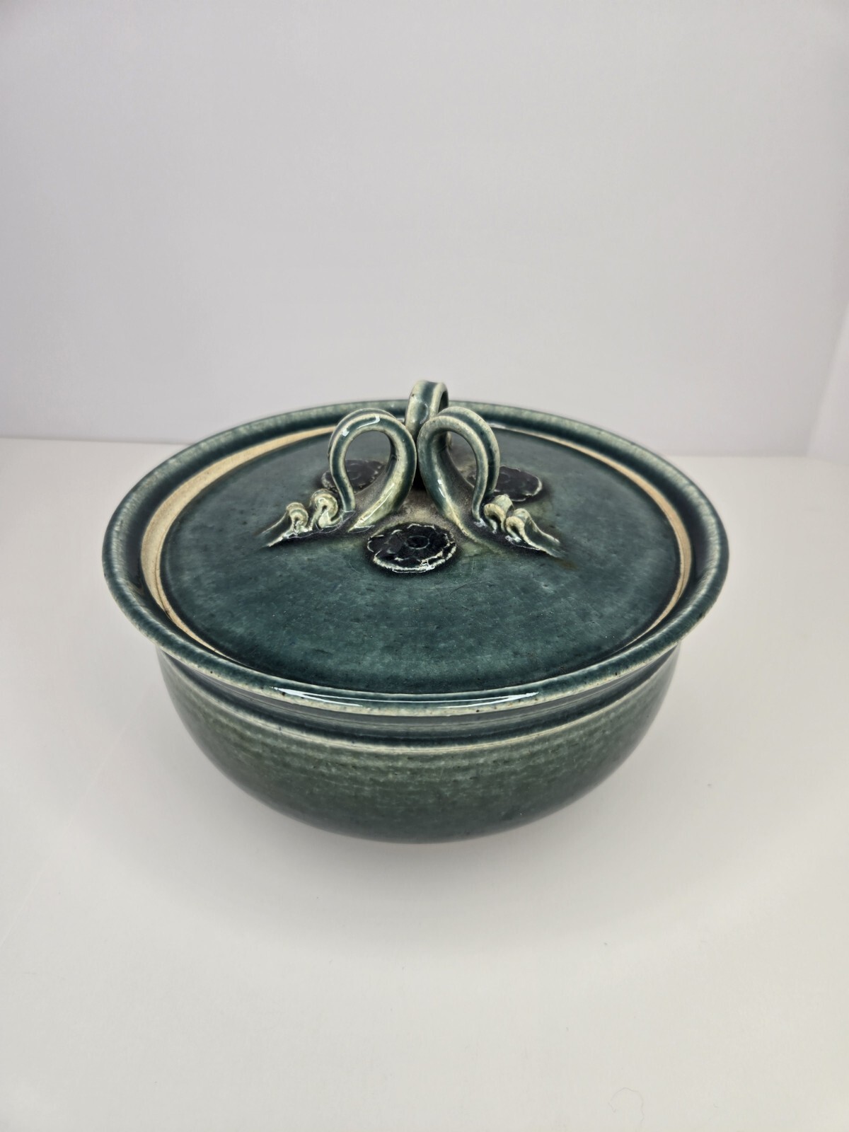 Russel Spillman Pottery Lidded Pot Dish Glazed Homer NY Fine Art Ceramic Unique
