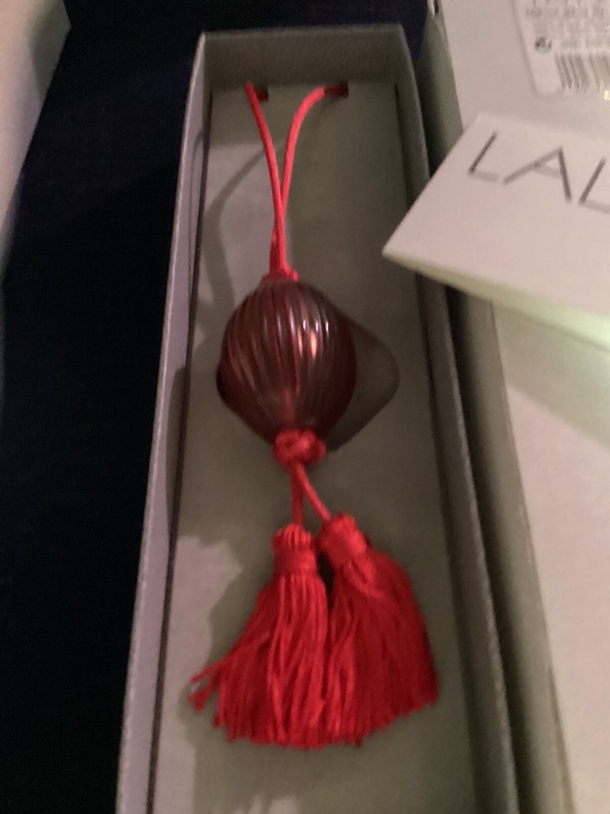 Lalique France Crystal Pampille Nerita Rouge See Listing